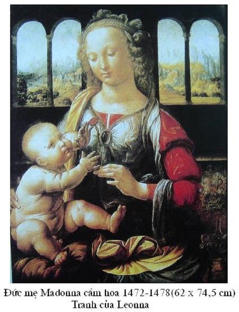 Đức mẹ Madonna cầm hoa