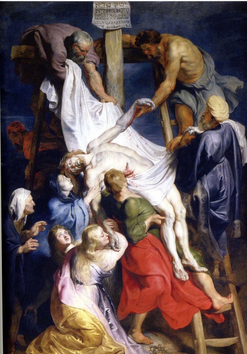 Hạ xác từ trên cây thánh giá tranh của Penter Paul Rubens